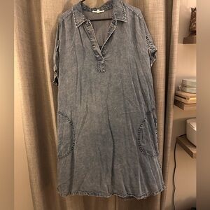 Casual Blue Denim Dress